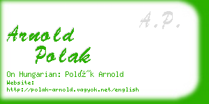 arnold polak business card